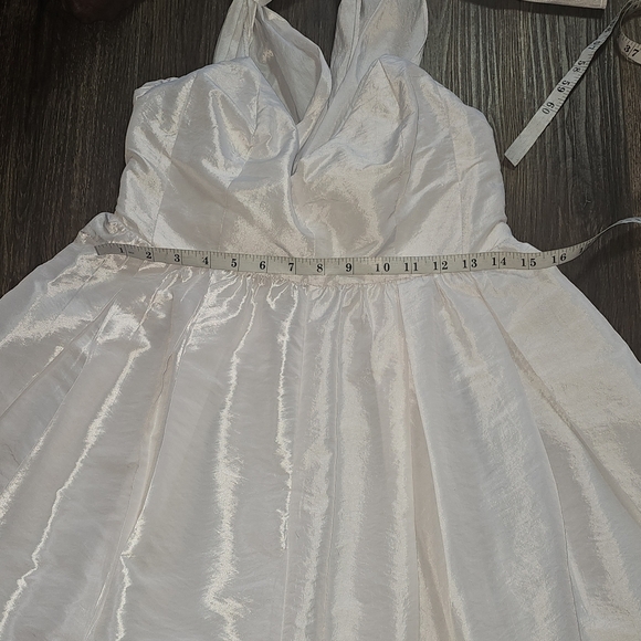 Free People Jade Jumpsuit Ivory Sz S Wide Leg Waist Tie Halter Vacation Resort - Picture 10 of 16